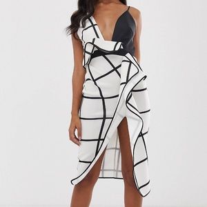 ASOS black and white statement dress